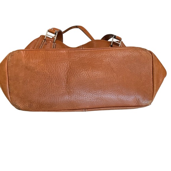 Vintage Fossil Brown Leather Shoulder Bag Tote Purse Classic Everyday Handbag - Picture 6 of 16